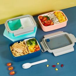 Dinnerware Sealed Plastic Divider Salad Fruit Square Outdoor Picnic Box The Student Office Can Microwave Lunch Boxes Snack