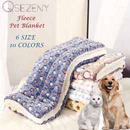 kennels pens Dog Bed Thickened Dog Mat Pet Cat Soft Fleece Pad Blanket Bed Mat Cushion Home Washable Rug Keep Warm Pet Supplies cama perro 230822