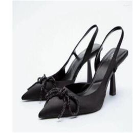 Sandals Woman Butterfly Slingback High Heels Spring Summer 2023 Women Pumps Bow Women's Wedding Female Stiletto Shoes
