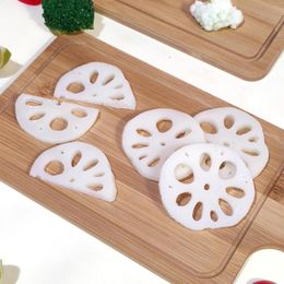 Decorative Flowers Artificial PVC Lotus Root Slices Simulation Vegetables Fake Food Pography Props Kitchen Window Display Model Kids Toys