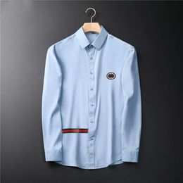 2021 spring men's shirts solid color professional long sleeves business trend simple fashion coat men M-3XL#HSC24335l