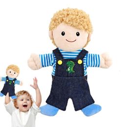 Plush Dolls Family Puppets For Kids Puppet Theatre Accessories Odour free Girl Crafts Show Toys Hand Skin Friendly 230823