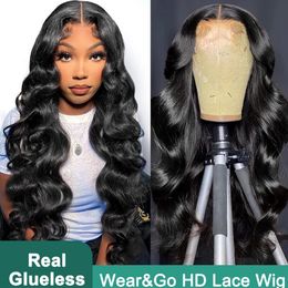 13x6 Hd Transparent Lace Frontal Wig Ready To Wear Human Hair Wig Brazilian 13x4 Body Wave Glueless Wig Human Hair Pre Plucked