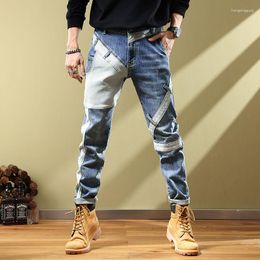 Men's Jeans For Men Tapered Harem Mens Cowboy Pants Stylish Trousers Slim Fit Boot Cut Luxury Casual Loose Stretch Harajuku Elastic Xs