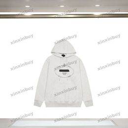 xinxinbuy Men women designer Sweatshirt Hemp Rope Letter Embroidery sweater green gray blue black white XS-2XL