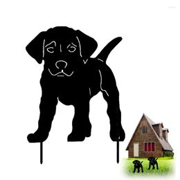 Garden Decorations Puppy Silhouette Stake Dog Lawn Yard Stakes Reusable Shaped Decor Animal Hollow