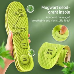 Shoe Parts Accessories Foot Acupressure Insole Men Women Soft Breathable Sports Cushion Inserts Sweatabsorbing Deodorant Orthopaedic Sole 230823