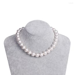 Choker Elegant Simple 6MM-14MM Pearl Chain Necklace For Women Wedding Party Short Fashion Jewellery