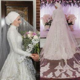 Bridal Veils Arrival Muslim Netting Lace Edge One Layer Applique Beaded Wedding Bride Wraps
