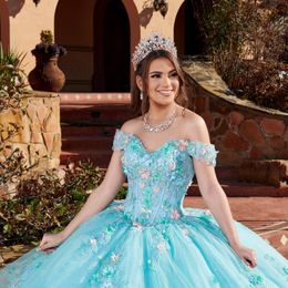 Sexy Off the Shoulder Quinceanera Dresses Layers Appliques Lace Ball Gown Sweet 15 16Prom Dress Birthday Party Wear Pageant Gala