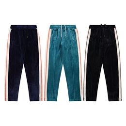 Pantaloni casuali pantaloni casual con cerniera pantaloni a strisce arcobaleno pantaloni classici pantaloni di contrasto di strada sport