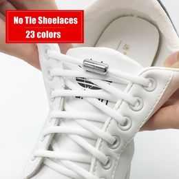 Shoe Parts Accessories Elastic No Tie Shoelaces Semicircle Laces For Kids and Adult Sneakers Shoelace Quick Lazy Metal Lock Strings 230823