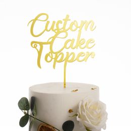 Other Event Party Supplies Custom Acrylic Cake Topper for Birthday Anniversary and Any Occasions Your Own Date Name Age Decoration 230822