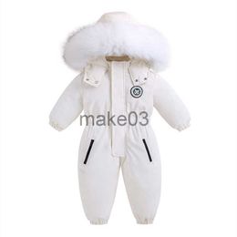 Down Coat 2023 Winter Kids Jumpsuit Hooded Children Girl Winter Overalls 15 Year Infant Baby Boy Romper Snowsuit Baby Girl Boys Romper J230823