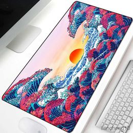 Mouse Pads Wrist Great Waves Xxl Mouse Pad Computer Mat Mausepad Gaming Laptop Pc Accessories Mousepad Mats Keyboard Cabinet R230823