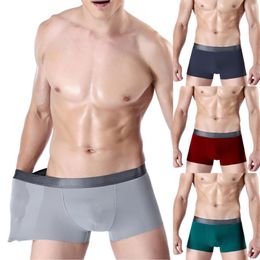 Men's Pants Mid Waist Large Solid Four Corner Youth Flat Headpiece Men Mens Briefs Pack