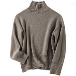 Women's Sweaters Shuchan Classic Turtleneck Loose Pullover Winter Sweater Women Vintage Cashmere Items Clothes For
