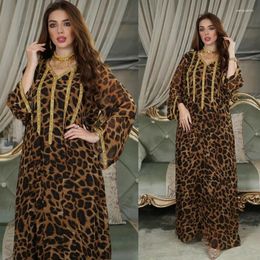 Ethnic Clothing Islam Abaya Dress Leopard Print Phnom Penh Sexy Muslim Abayas For Women Turkey Dubai Islamic Loose Robe Femme Musulmane