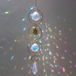 Garden Decorations Crystal Wind Chimes Sun Catchers Hanging Pendant Light Catching Jewellery for Home Wedding Decoration 230822