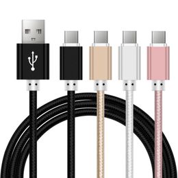 1m 1.5m 2m 3m 25cm Micro USB Cable Braided Type C Data Sync Charger Cables Fast Charging For Samsung LG Sony