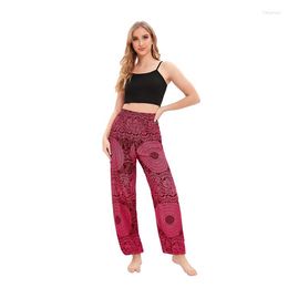 Women's Pants H023 Thailand Casual Yoga Bloomers Wear Rose Print
