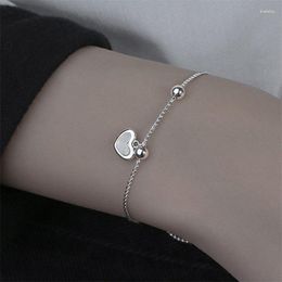 Charm Bracelets Women Girls Fashion Bracelet Chain Jewellery Bangle Heart-shaped Pendant