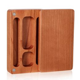 Heady Smoking Natural Wood Portable Stash Case Cigarette Box Pocket Storage Container Innovative For Dry Herb Tobacco Preroll Rolling Cigar One Hitter Lighter DHL