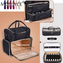 Cosmetic Bags Cases Nailpolish Organizer Bag Removable Nail Polish Storage Portable HighCapacity Multifunctional Beauty Accessories 230824