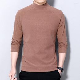 Men's Sweaters Fashion 2023 Autumn Winter Men Wool Turtleneck Pullovers Man Pullover Knitted Sweater Clothes