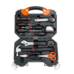 Decorative Objects Figurines 12pcs general Household tool set with Tool box Hammer scissors utility knife Socket Wrench Screwdriver pliers 230824