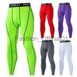 Men Compression Running Tights Leggings Jogging Sports Pants Gym Fitness Workout Training Yoga Bottoms Boy Basketball Trousers x0824