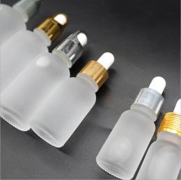 Top Quality Frosted Glass Dropper Bottles Essential Oil Dropper Bottles Perfume Pipette Bottles Cosmetic Containers For Travel DIY