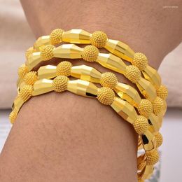 Bangle Gold Colour Bracelet For Women Men Woman Fashion Wedding Engagement Copper Bangles Jewellery Gifts