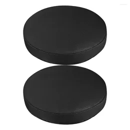 Chair Covers Round Bar Stool Cover 2pcs Black Cushion Washable Slipcover Elastic