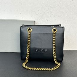 Chain Handbags Purse Tote Bag Genuine Leather Fashion Letters Internal Zipper Pocket Golden Hardware Women Shoulder Bags Newest Handbag