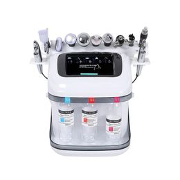 Portable 10-in-1 Hydrogen Oxygen Small Bubble Hydra Skin Peel Face Cleaning Equipment H2O2 Small Bubble Beauty Machine