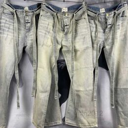 New FOG Designer jeans Washed and Damaged Strap jeans FO jeans