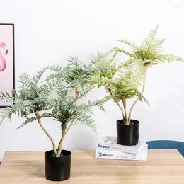 Decorative Flowers Plastic Simulation Plant Leaves Dark And Light Coloured Wolf Tailed Fern Leaf Floral Office Decoration Artificial Green