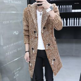 Men's Sweaters Autumn Winter Men Warm Hip Hop Sweater Long Cardigan Sueter Hombre Boys Loose Knitted Cloak Korean Style Clothes 2023