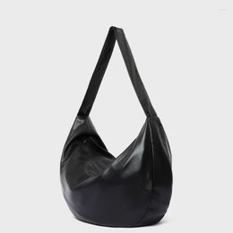 Shopping Bags XIYU Summer Indolent And Loosening Style Soft Leather Hobos For Women Retro Casual Solid Simple Designer Luxury Work