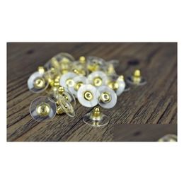 Earring Back Diy Accessories Stoppers Ear Post Nuts Jewelry Findings Components Gold Sier Earnuts Earrings Drop Delivery Otdmu