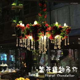 Pendant Lamps Industrial Style Theme El Banquet Hall Bar Light Music Restaurant Shop Decoration Plant Dining Chandelier