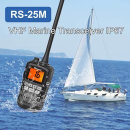 Walkie Talkie RS 25M Marine Transceiver VHF IP X7 Waterproof Handheld Float Boat Vessel Talk Two Way Radio 230823