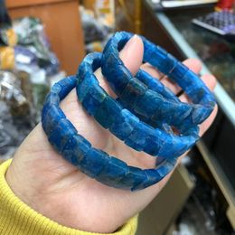 Bangle Natural Apatite Stone Beads Bracelet Natural Gemstone Bangle Charming Jewelry for Woman for Gift Wholesale 230823