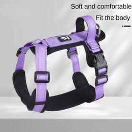 Dog Collars Leashes No Pull Harness and Leash Set Adjustable Pet Vest for Small Dogs Cats Reflective Mesh Chest Strap French Bulldog 230823