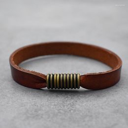 Charm Bracelets Brand Design Trendy Fashion Jewellery Magnetic Men's Accessories Genuine Leather Bracelet For Man Couple Charms Gift