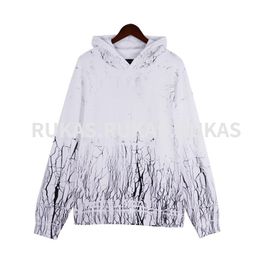 Luxury high street hoodie fashion vintage crack letter print hoodie loose simple casual mens and womens fashion hoodie design coat