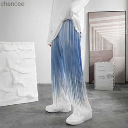 Y2k 2023 Men's Tie-dyed Straight Jeans Hip Hop Neutral Denim Trousers Loose New Wide Leg Street Cargo Gradient Pants S-2XLLF20230824.