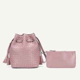 Bucket Bag Designer Women Bag Luxury Brand Shoulder Messenger Bag Large Shopping Bag Sheepskin Fashion Red and Black Pink 2023 Autumn and Winter New
