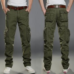 Mens Pants MultiPocket Casual Military Tactical Joggers Cargo Outdoor Hiking Trekking Sweatshirt Hip Hop Bottom 230825